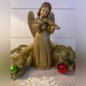 Vintage brinn’s gold angel guc angel playing violin